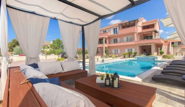 Studio apartment in Grebaštica with Seaview, Terrace, Air condition, WIFI (886-1)
