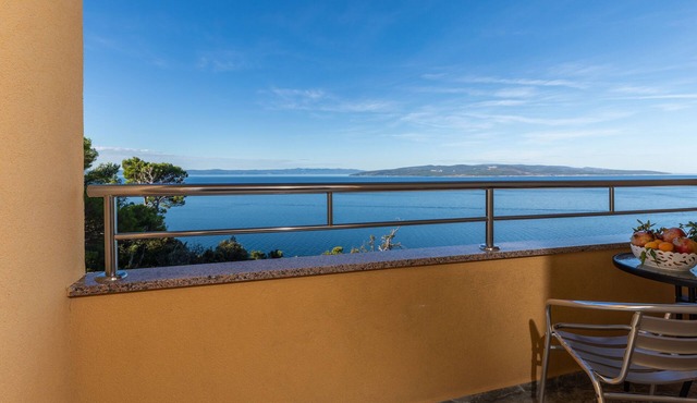Studio flat with balcony and sea view Krvavica, Makarska (AS-23540-a) in Baška Voda