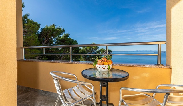Studio flat with balcony and sea view Krvavica, Makarska (AS-23540-b) in Baška Voda