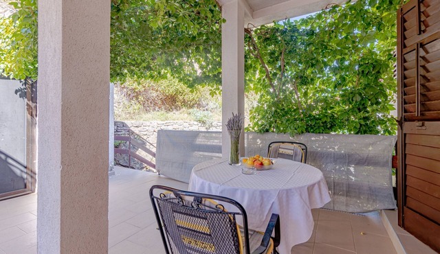 Studio flat with terrace Cove Vela Stiniva, Hvar (AS-14511-a) in Zastražišce