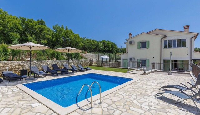 Stunning private villa for 8 guests with A/C, private pool, WIFI, TV and terrace in Pazin