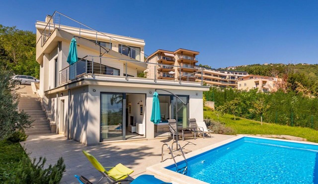 Stunning private villa for 10 people with WIFI, private pool, TV, terrace and pets allowed in Opatija