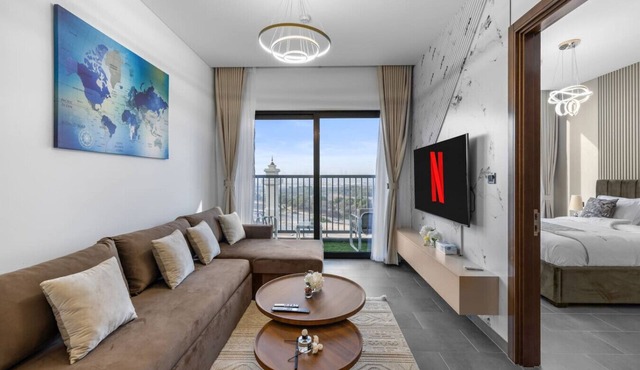 Stylish 1BR Retreat in Sobha Crest w/Balcony in Dubai
