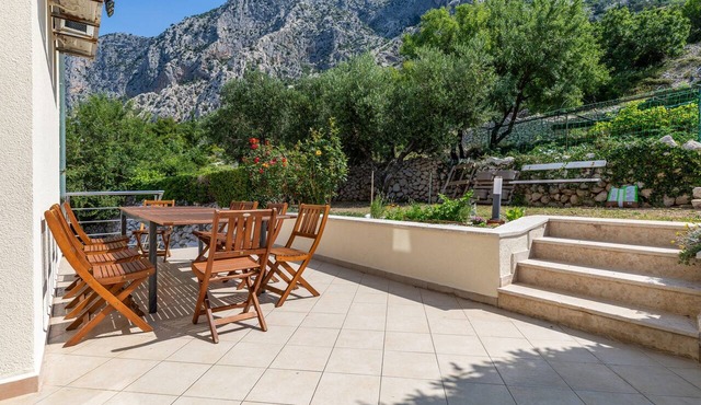 Two bedroom apartment with terrace and sea view Drašnice, Makarska (A-22517-a)
