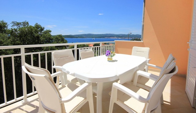 Two bedroom apartment with terrace and sea view Orebić, Pelješac (A-10150-a)