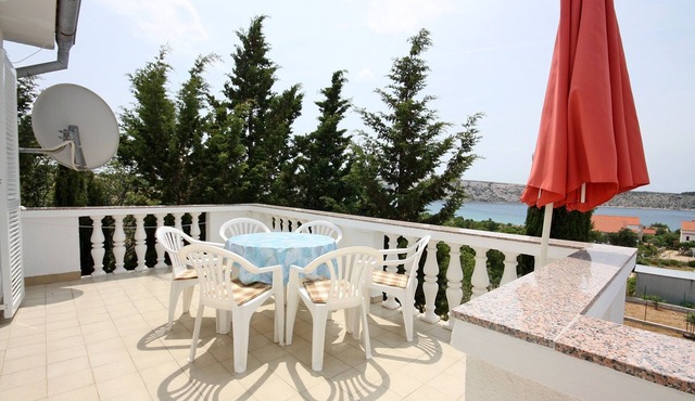 Two bedroom apartment with terrace and sea view Barbat, Rab (A-4962-a)