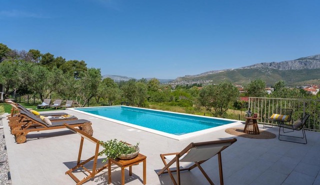 Vila Obzor with a heated pool