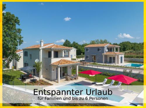 Villa Falco für Familien, bis 6 Personen, 3 Schlafzimmer mit Bad en Suite, Pool mit Loungebereich, Grillterrasse, schnellem Wlan, 2 Parkplätze,