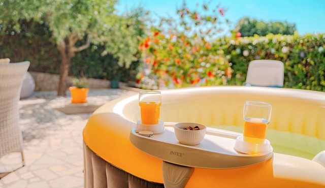 Wellness oasis on Krk - Private heated jacuzzi & lounge under olive trees in Dobrinj