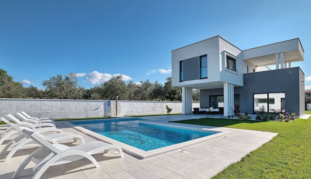 Wonderful private villa for 8 guests with private pool, A/C, WIFI, TV, terrace and pets allowed in Pula