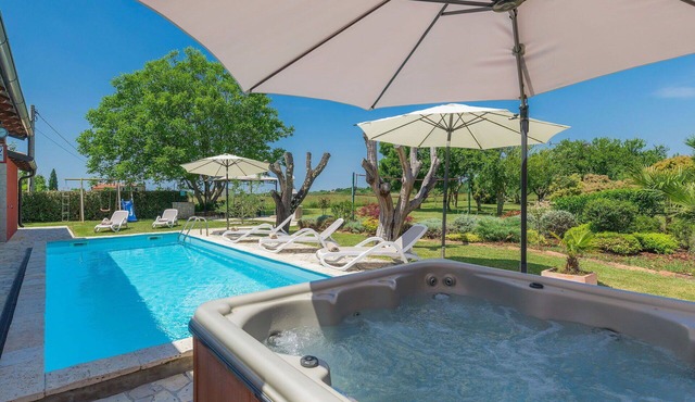 Wonderful private villa with A/C, private pool, hot tub, WIFI, TV, terrace and pets allowed in Umag