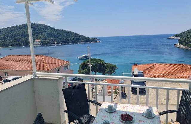 Studio flat with terrace and sea view Cove Saplunara, Mljet (AS-12849-c) in Maranovići