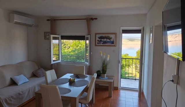 One bedroom apartment with balcony and sea view Prizna, Senj (A-27894-a)