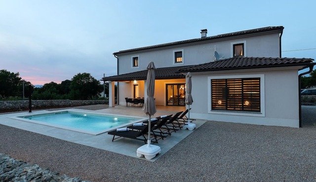 Beautiful home in Krk with private swimming pool, can be inside or outside