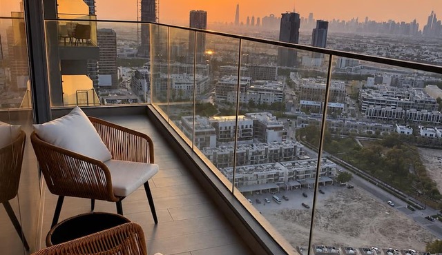 Top-Floor JVC Stay Sunset & Skyline Views in Dubai